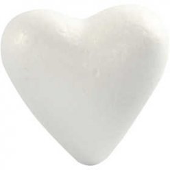 Coeurs en polystyrène 11 cm 5 pièces