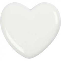 coeur en verre blanc 65x65 cm