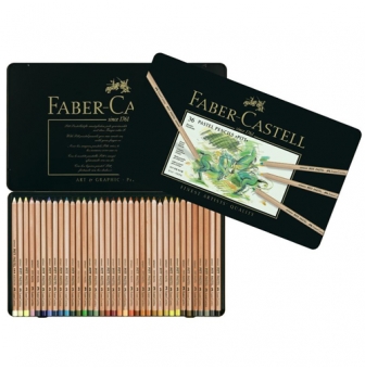 boite metal de 36 crayons pastel pitt