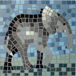 kit de mosaique tableau elephant 20x20cm