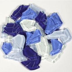 mosaique verre crash melange bleu