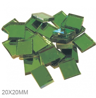 mosaique miroir vert 20x20mm