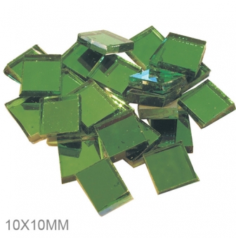 mosaique miroir vert 10x10mm