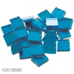 mosaique miroir bleu 10x10mm