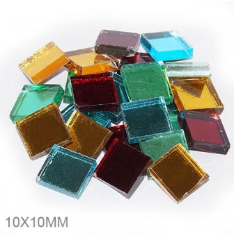 mosaique miroir multicolore 10x10mm