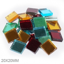 mosaique miroir multicolore 20x20mm