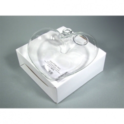 vase en verre forme coeur 13x13 cm