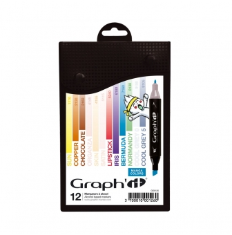 graph it set 12 marqueurs manga colors