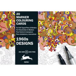 Cartes postales pour marqueurs à colorier Années 60 20 pièces