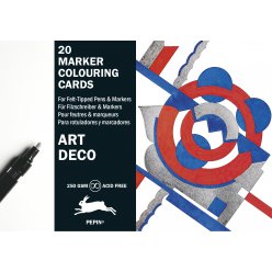 cartes postales pour marqueurs a colorier art deco 20 pieces