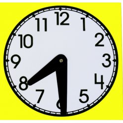 Horloges en polypro avec aiguilles amovibles 10,8 cm Lot de 10 pièces