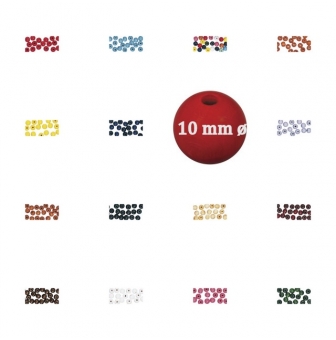 perles en bois polies 10mm o label fsc
