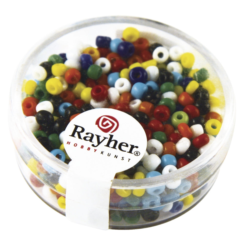 Rayher mélange de rocailles/perles pour broder en verre 8/0 3x2,6mm