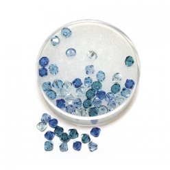 perles cristal swarovski assort bleus 4 mm 50 pieces