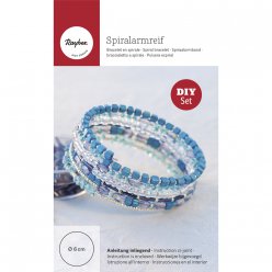 kit bracelet en spirale 6 cm o bleu