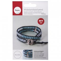 kit bracelet enroule bleu petrol