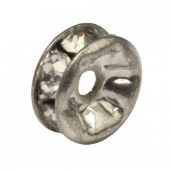 rondelle strass avec pierres cristal 6mmo