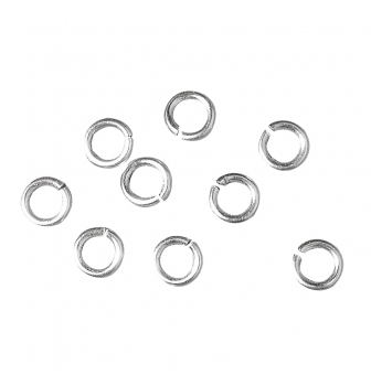 anneau 5mm o x 1mm 50 pieces argent