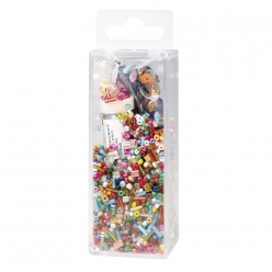 mix paillettes et perles en verre fil assortiment