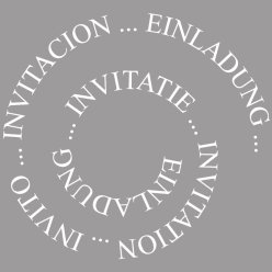 Tampon spirale Invitation 6x6 cm 