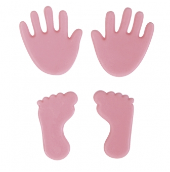 motifs de cire pieds et mains de bebe