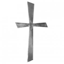 Motif en cire Croix argent 7,5x5,5 cm 