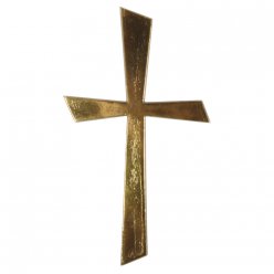 motif en cire croix or 105x55 cm