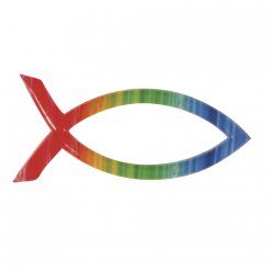 motif de cire poisson arc en ciel 4x2 cm