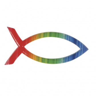 motif de cire poisson arc en ciel 4x2 cm