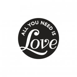 labels  poincons all you need is love 45mm o