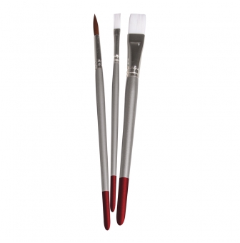 set de 3 pinceaux pour la technique serviette