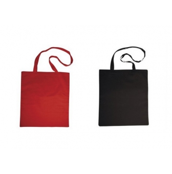 sac coton couleur avec anses longues 42x38 cm