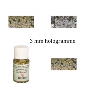 paillettes etoiles hologramme 3 mm