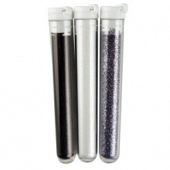 trio poudre de paillettes fines tons noirblancgris