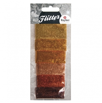 poudre de paillettes tons dore cuivre 6 couleurs