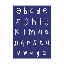 Pochoir : Alphabet - Lettres minuscules A4