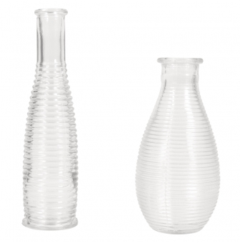 vases a rainures 14 et 18 cm