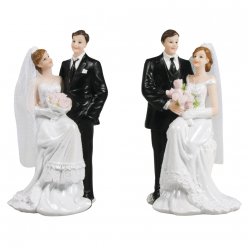 Jeunes mariés en polyrésine 8x5,5x13,3 cm 