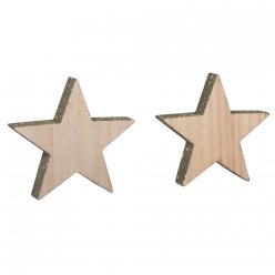 Étoile en bois Support pour cartes 10,5 cm 