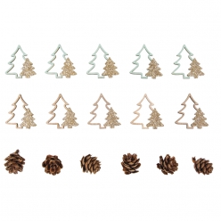 Miniatures en bois Mix Sapins+cônes