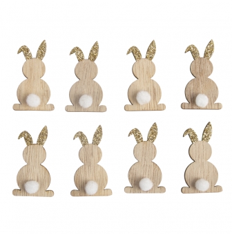 miniatures en bois lapins