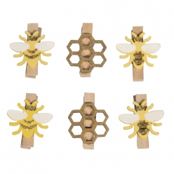 pinces en bois abeilles