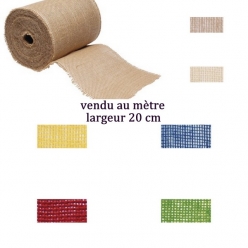 ruban de jute 20 cm de large au metre