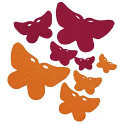 papillons en tissu daim 12 pieces