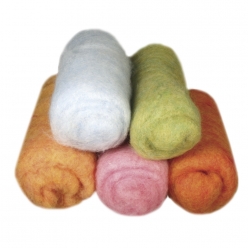 laine vierge mouchetee toison tons pastels