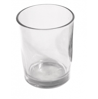 verre pour bougie chauffe  plat 5 cm o