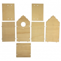 kit en bois nichoir 11x105x17 cm en 8 pieces fsc