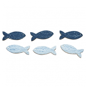 miniatures en bois poissons 35 cm 8 pieces