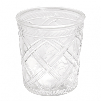 vase en verre grave losanges 135 cm o