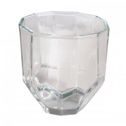 recipient en verre facette 9x9x9 cm
